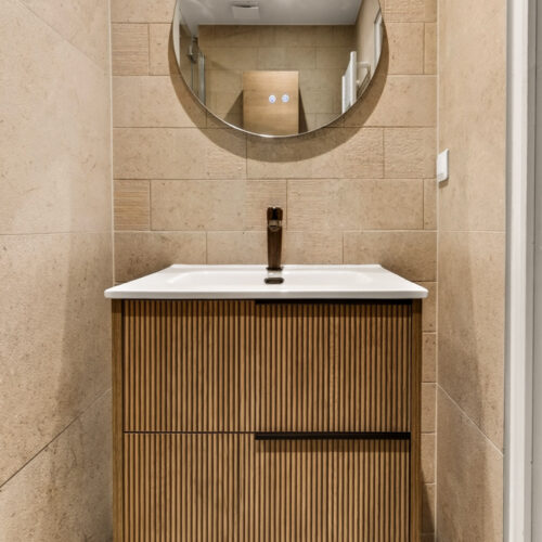 Rénovation Cabine de douche sur mesure et vasque moderne